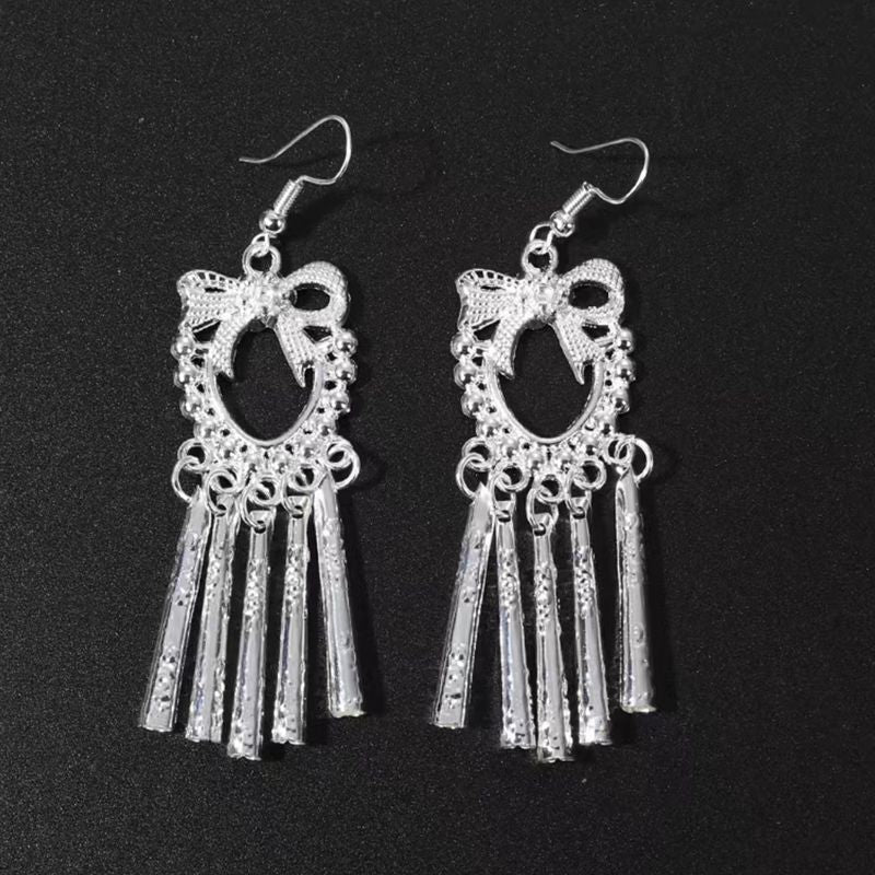 Imitation Miao Sier Ethnic Style Peacock Earrings