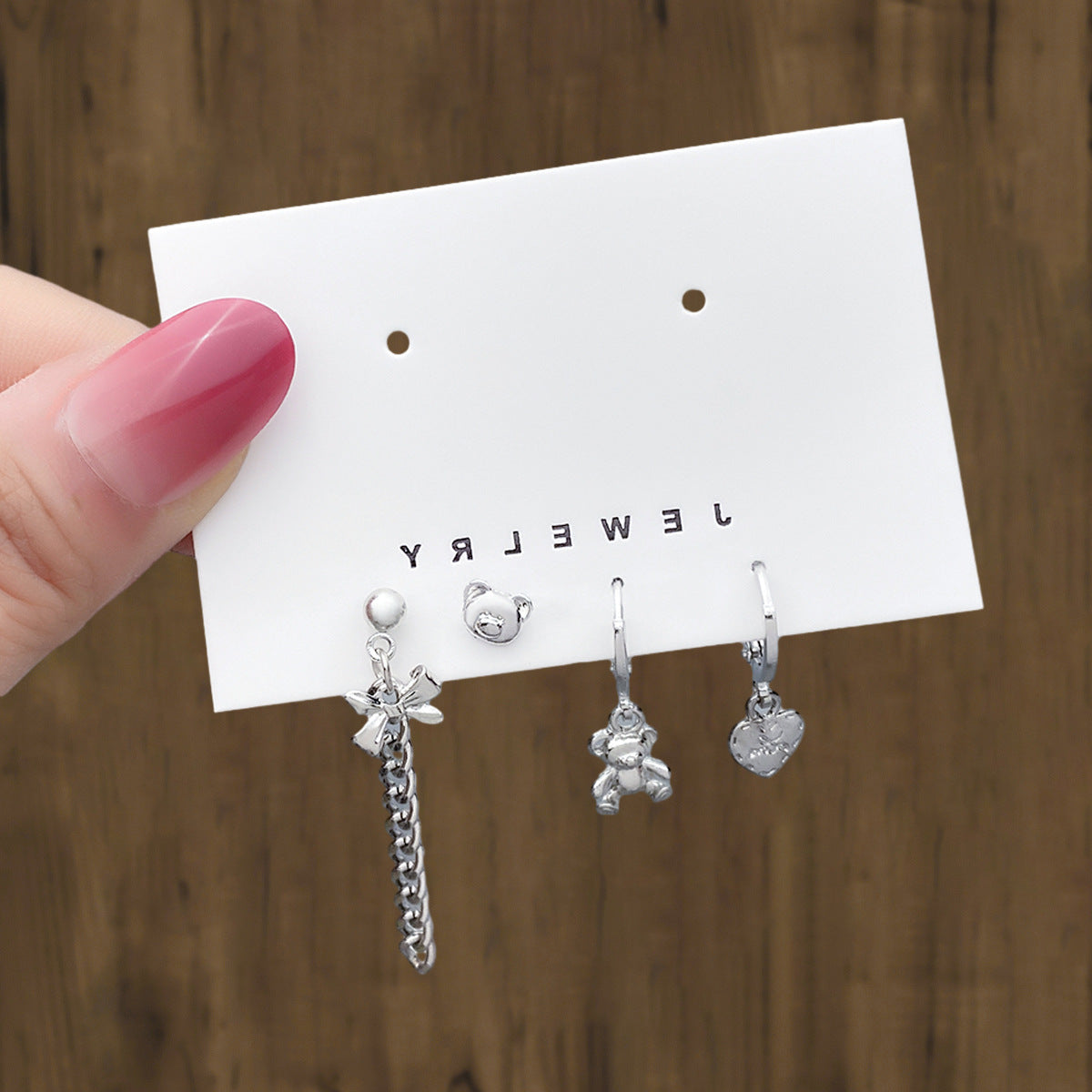 Clip Fresh Sweet Metal Alloy Suit Earrings