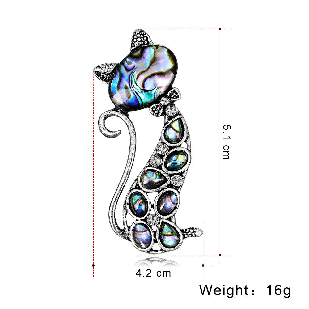 Cartoon Oil Dripping Kitten Brooch Female Niche Pin Animal Brooches