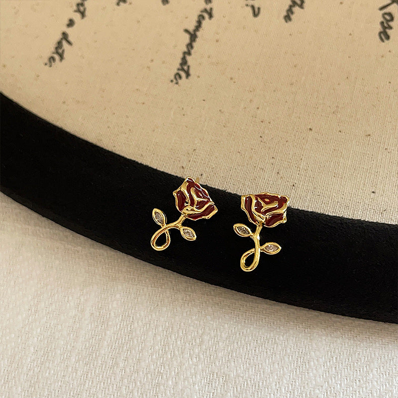 Women's Red Dripping Niche Design Personality Fashion Earrings