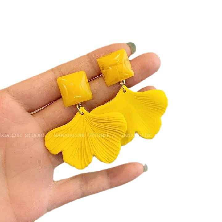 Retro Red Style Exaggerated Painless Fake Earrings