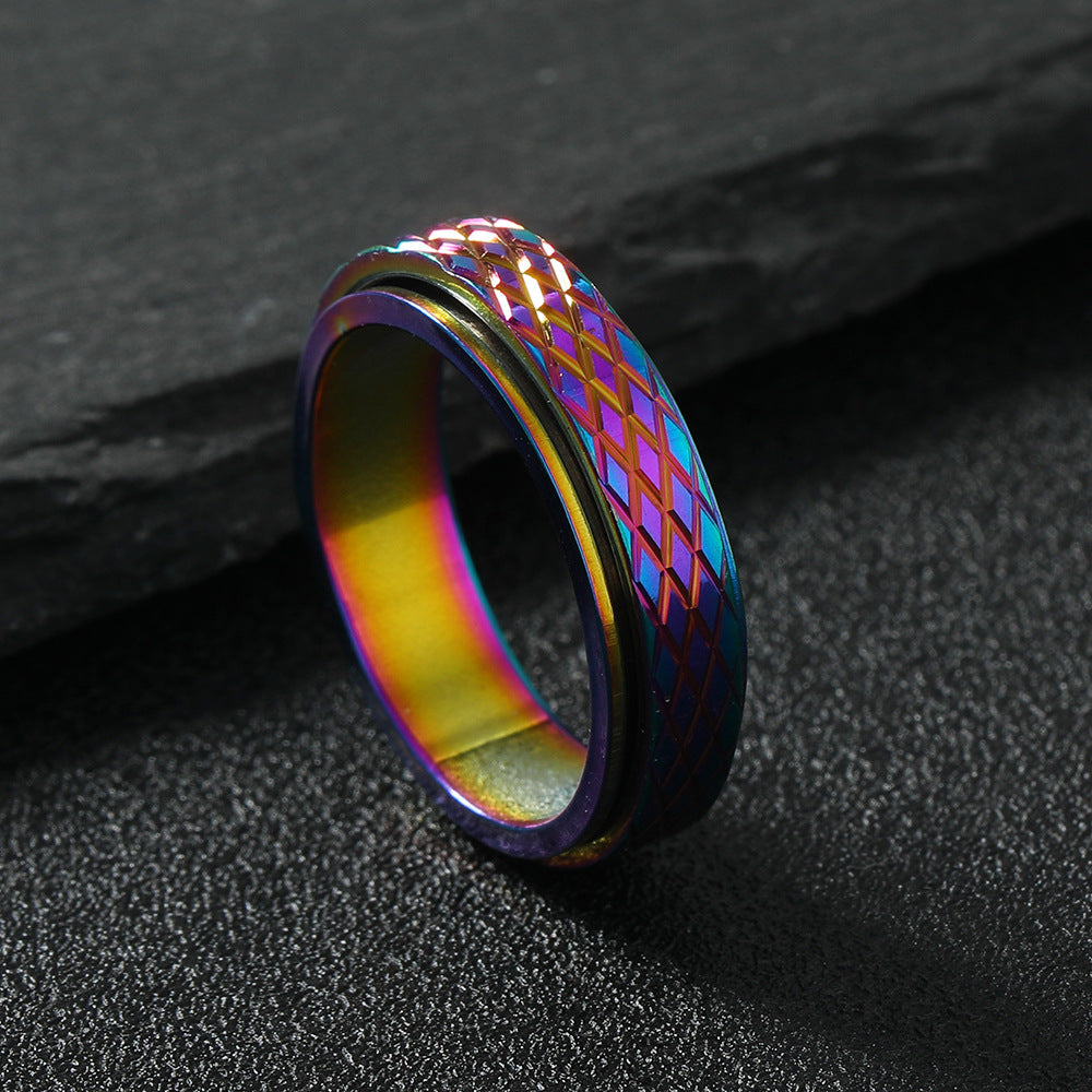 Steel Punk Pieces Of Flower Mesh Ring