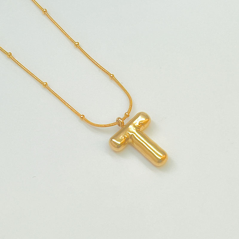 Female Summer Clavicle Chain Stainless Gold-plated Letters High-grade Necklaces