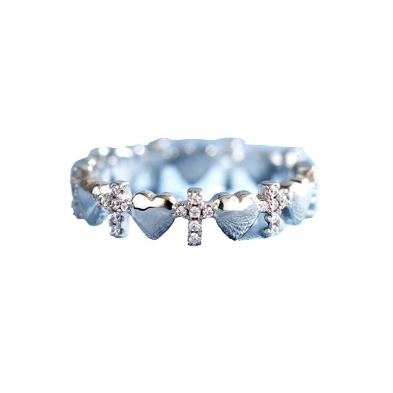 Versatile Love Cross Ladies Trendy Decorative Ring