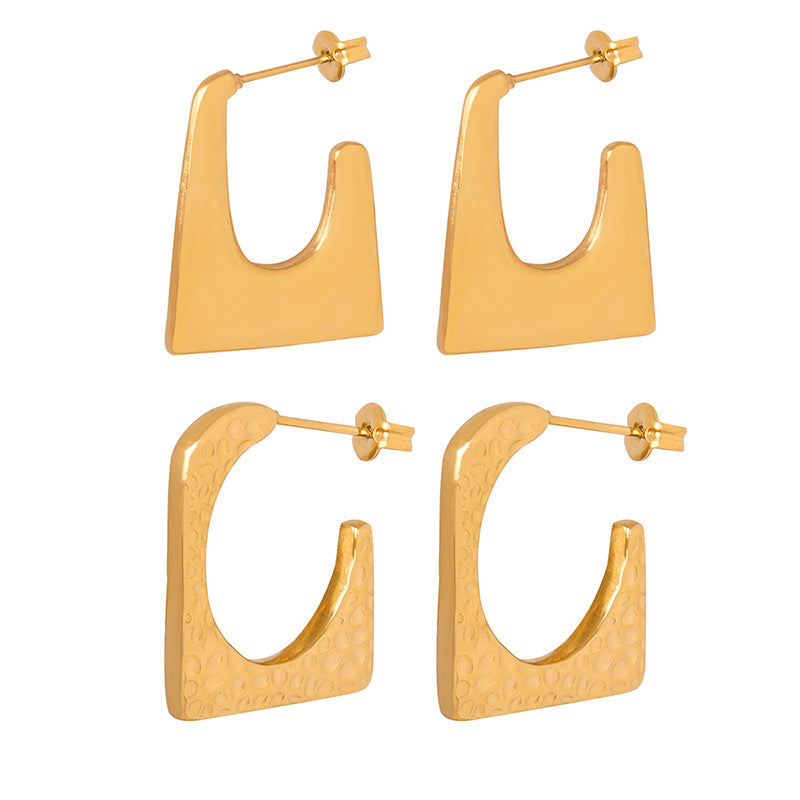 Fashionable Temperament Elegant Accessories Three-dimensional Radian Design Sense Earrings