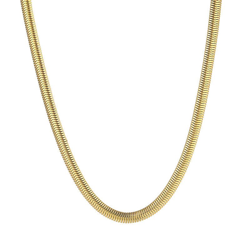 Women's Gold Titanium Steel Choker Minority Twin Hemp Flowers Necklaces