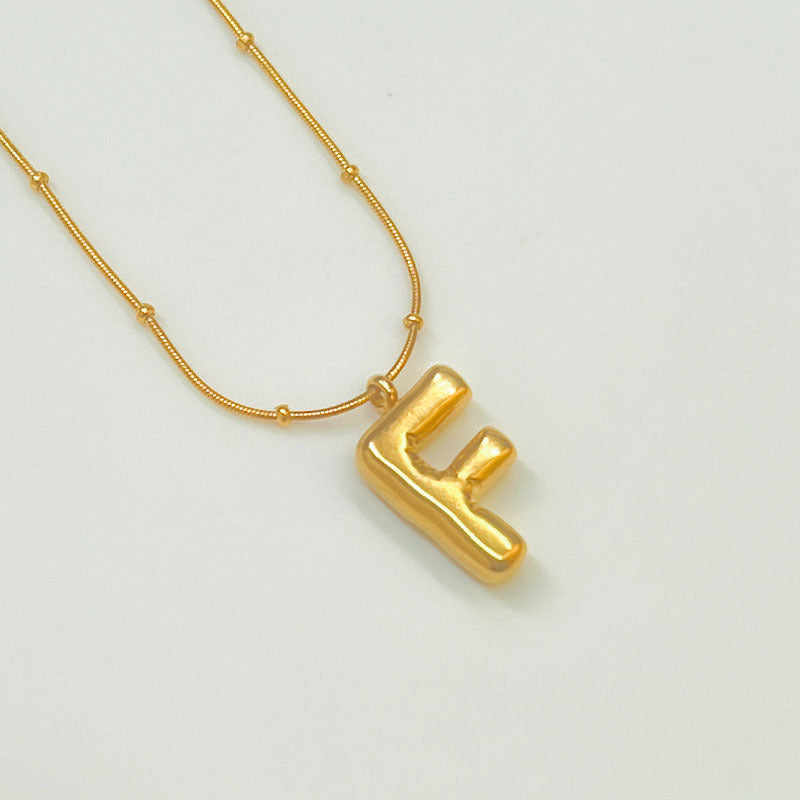 Female Summer Clavicle Chain Stainless Gold-plated Letters High-grade Necklaces