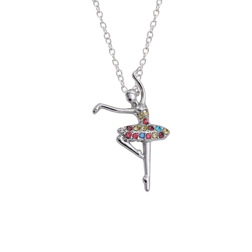 Women's Creative Dancing Charm Good Friend Alloy Necklaces
