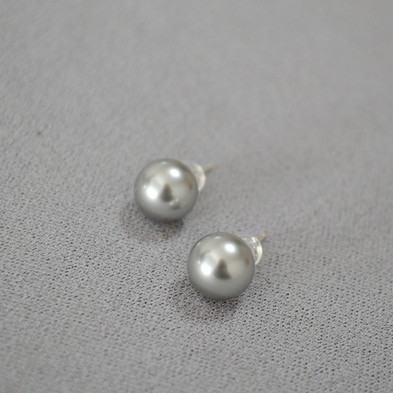 Women's Imitation Hemp Cold Moonlight Sier Gray Earrings