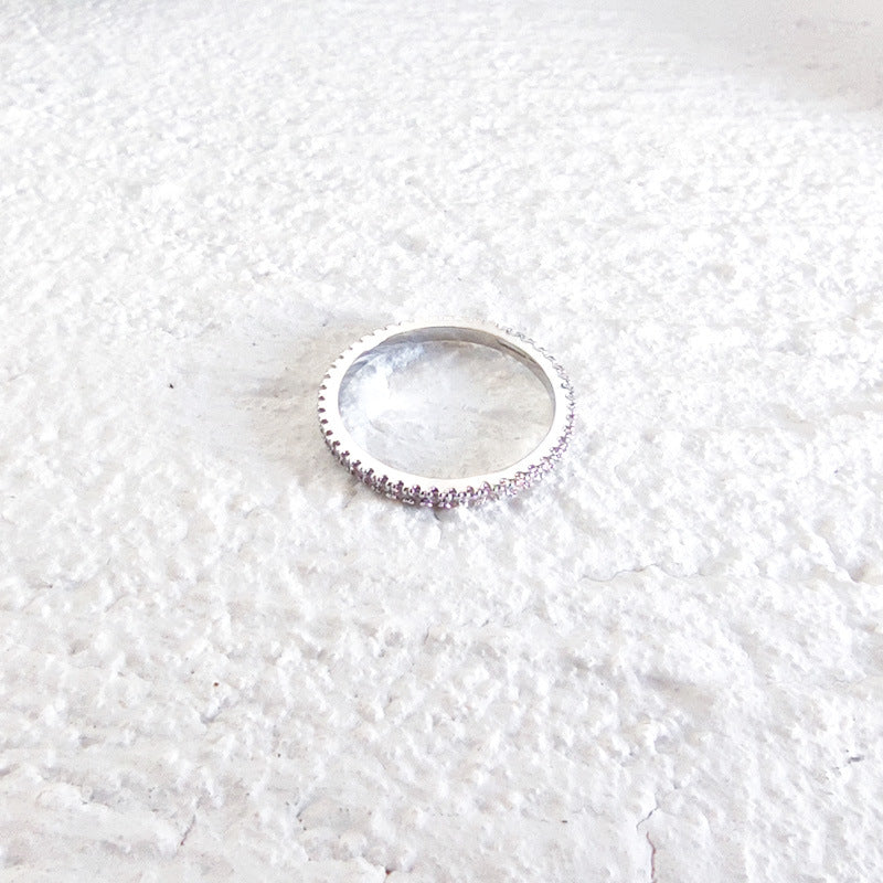 Zircon Female Cold Wind Minimalist Design Index Finger Rings