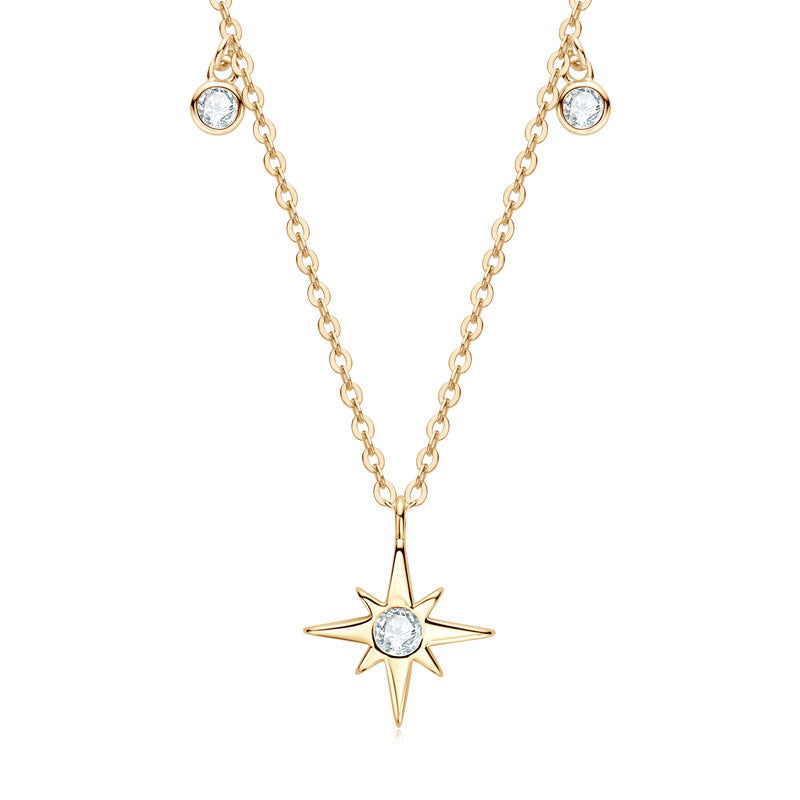 Luxury Trendy Moissanite High-grade Design Niche Sterling Sier Necklaces