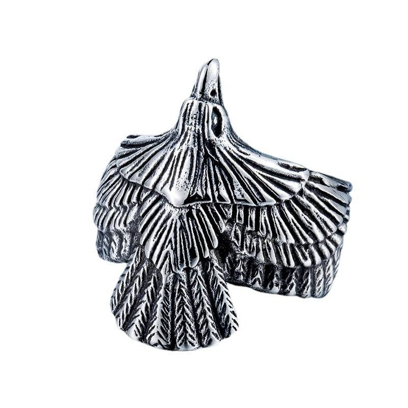Men's Stainless Steel Vintage Flying Eagle Fashion Ring