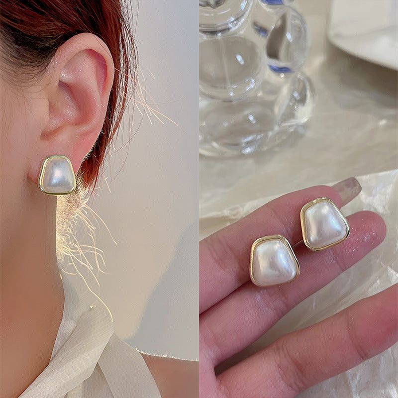 Women's Sier Pin Korean Style High Sense Special Earrings