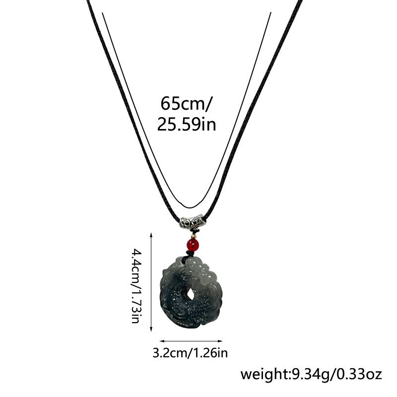Women's & Men's Dragon Phoenix For Safety Buckle Light Luxury Necklaces