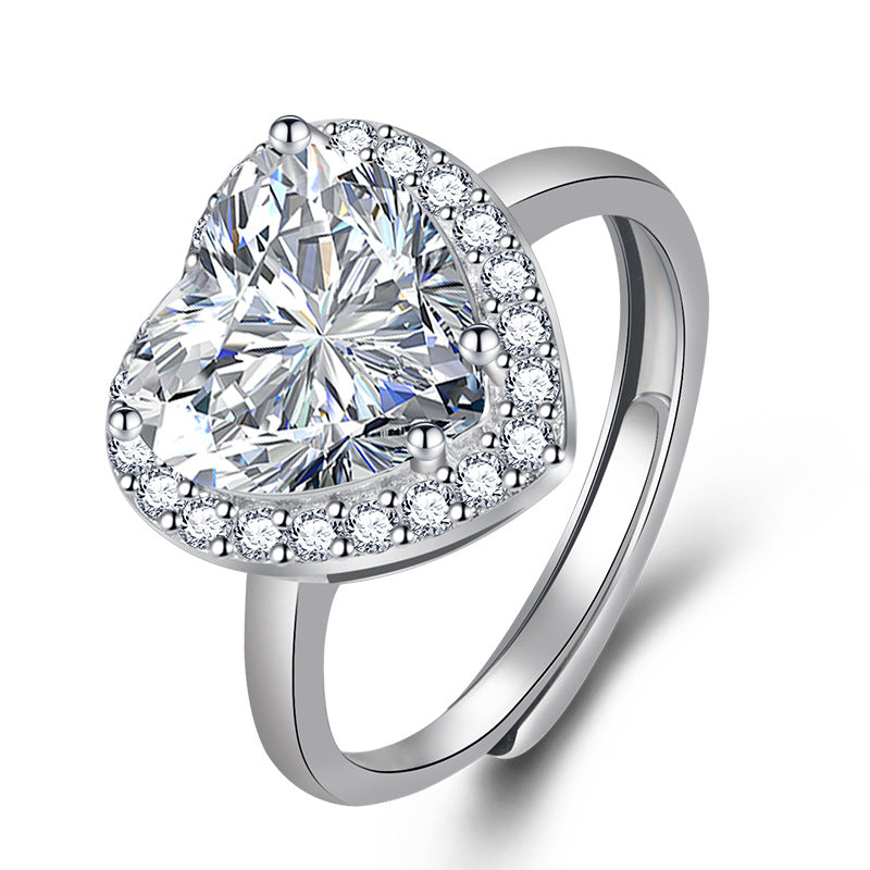 Female Fashion Colored Gems Vintage Pink Diamond Rings