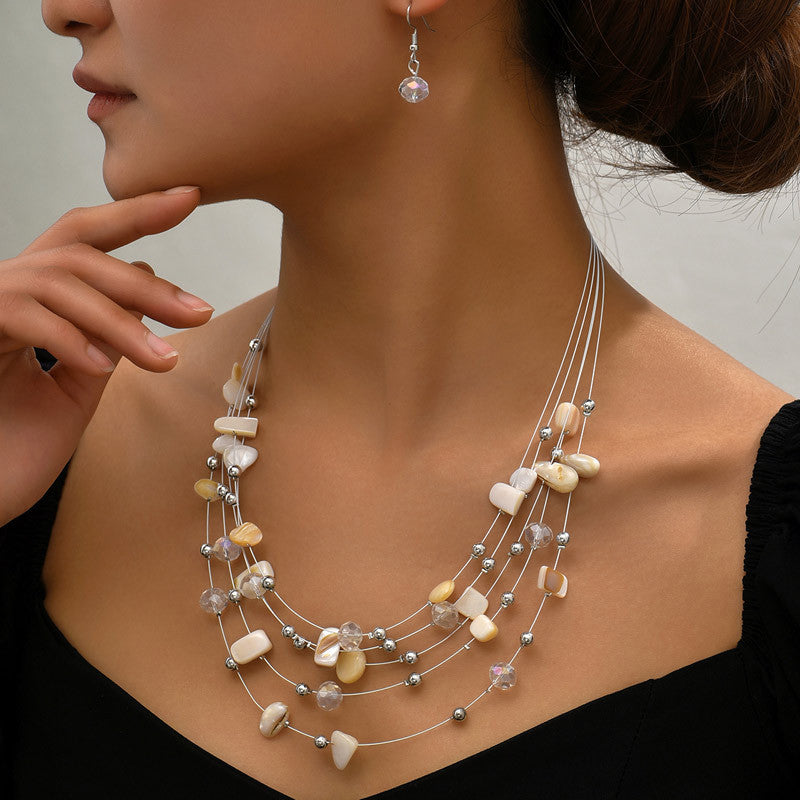 Women's Ornament Bohemian National Style Crystal Turquoise Necklaces