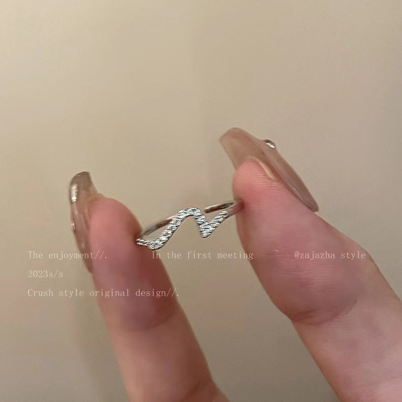 Women's Simple Hollow Out Love Heart-shaped Fashion Personality Affordable Luxury Ring
