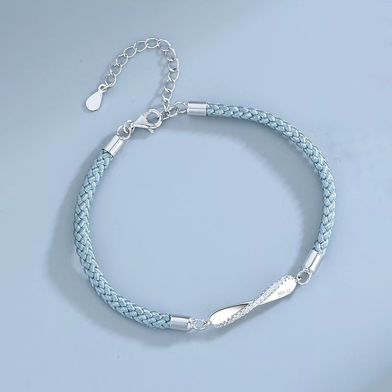 Mobius Couple Sterling Sier Fashion Simple Bracelet
