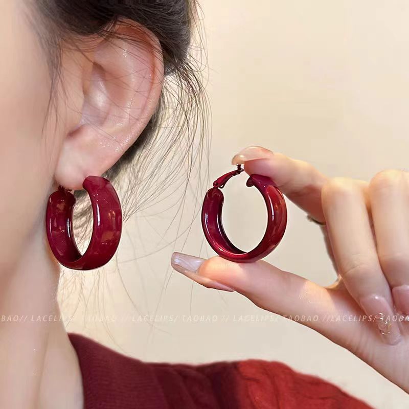 Women's Style High-grade Large Hoop Light Luxury Ear Clip Earrings
