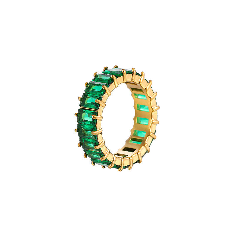 Light Luxury Minority Color Personality Fashion Geometry Rings