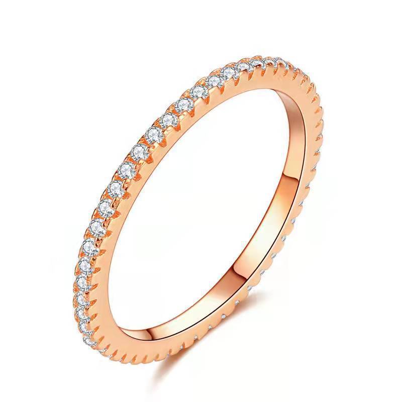 Personalized Trendy Imitation Diamond Full Gold Ring