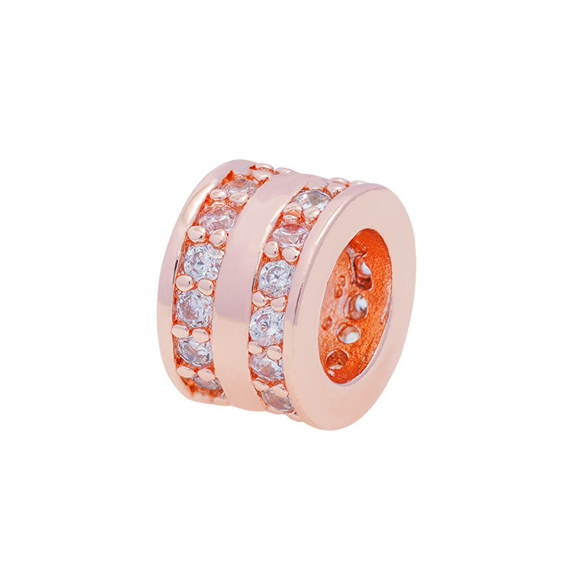 Double Row Zirconium Spacer Braid Rope Bracelet