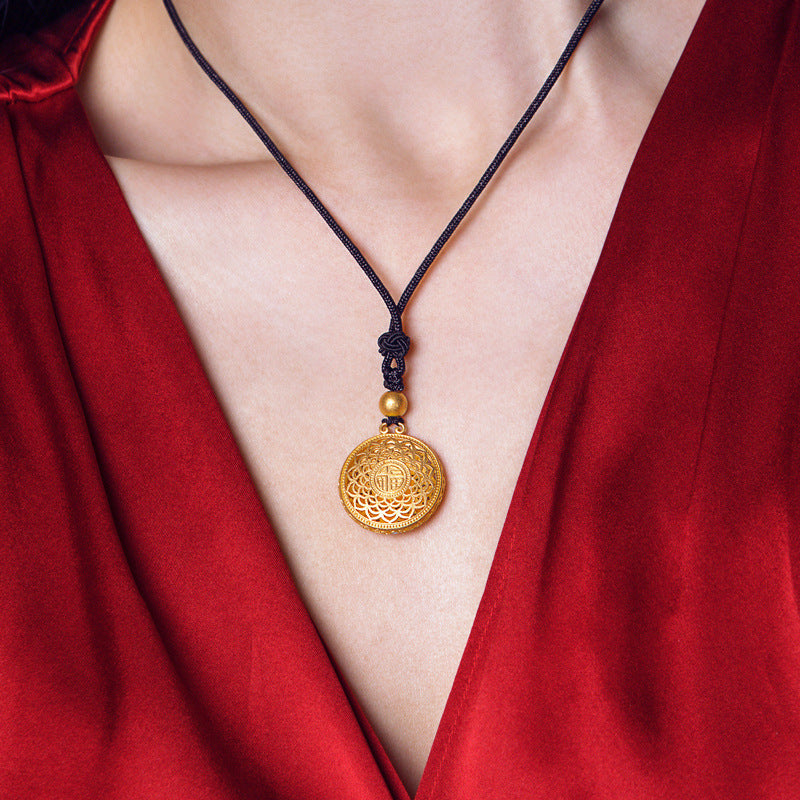 Vietnam Placer Gold Eight Treasures Rich Pendants