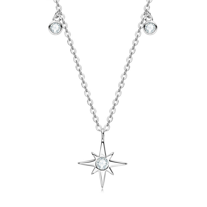 Luxury Trendy Moissanite High-grade Design Niche Sterling Sier Necklaces