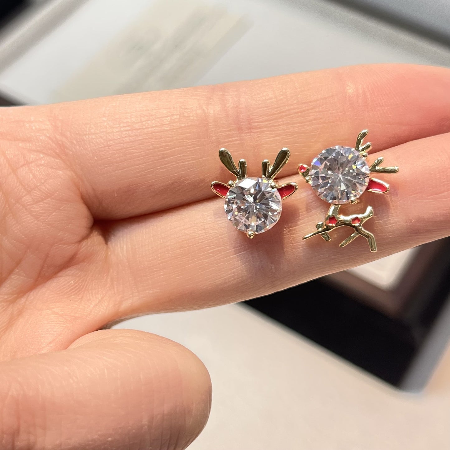 Winter Zircon Christmas Tree Niche Design Rings
