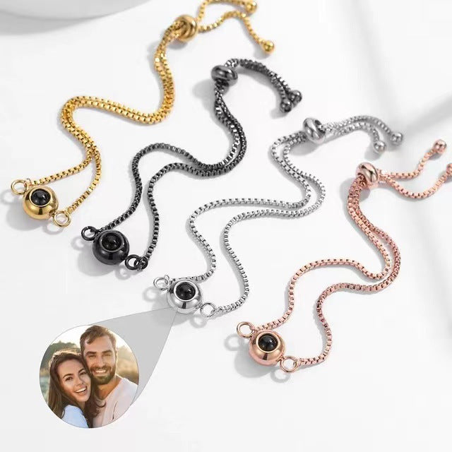 Steel Language Love You Braided Rope Projection Bracelet
