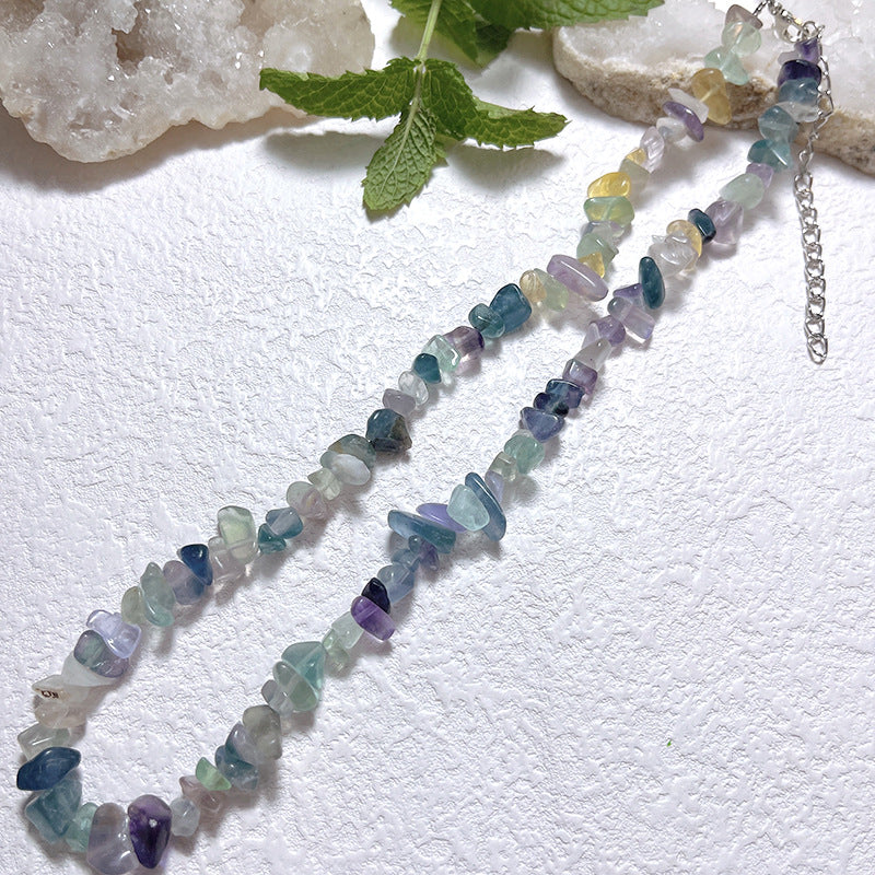 Gravel Style Neck Chain Bohemian Agate Necklaces