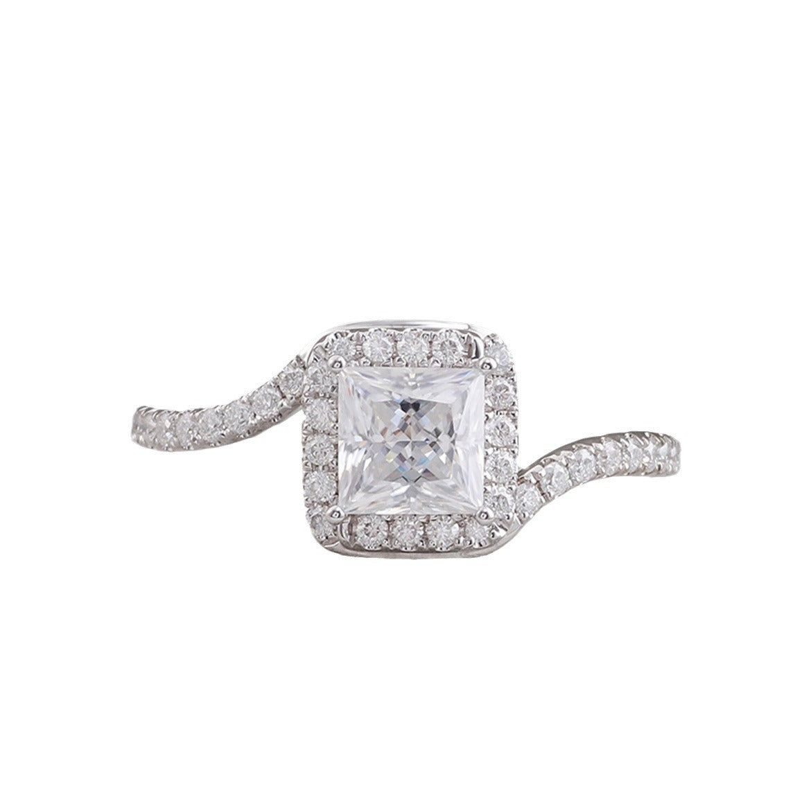 Women's Simple Twisted Arm Cross Angel Kiss Rings