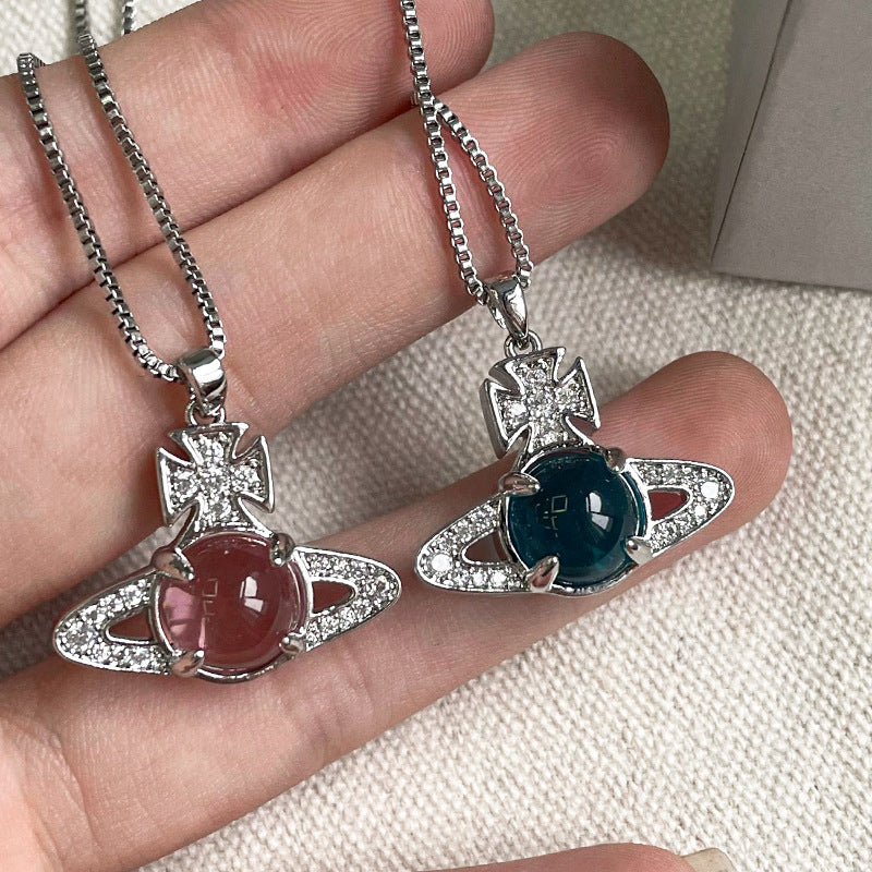 Cross Lucky Beads Female Fashion Design Necklaces