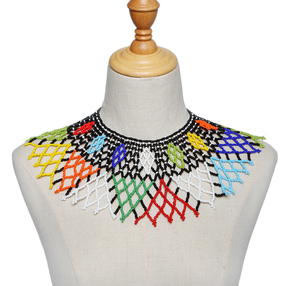 Charming Classic Cleopatra Beaded Clothing Assembly Necklace