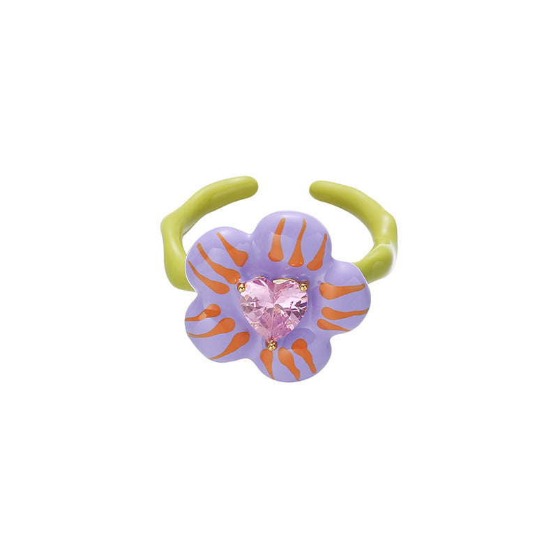 Female Affordable Luxury Style High-grade Drop Oil Rings