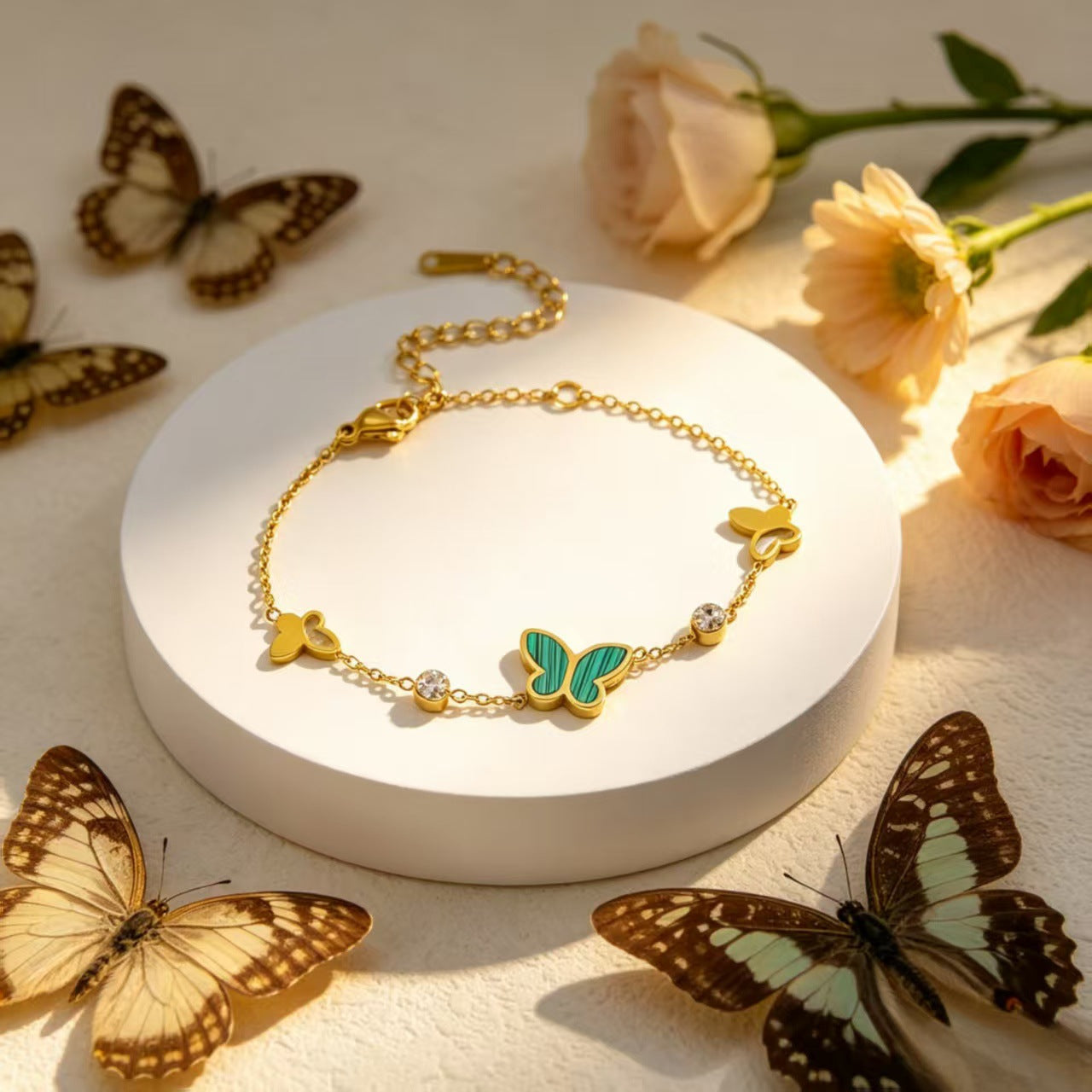 Style Simple Four-color Butterfly Fritillary Heart Atmosphere Temperament Bracelets