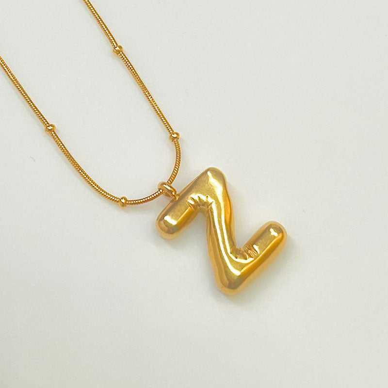 Female Summer Clavicle Chain Stainless Gold-plated Letters High-grade Necklaces
