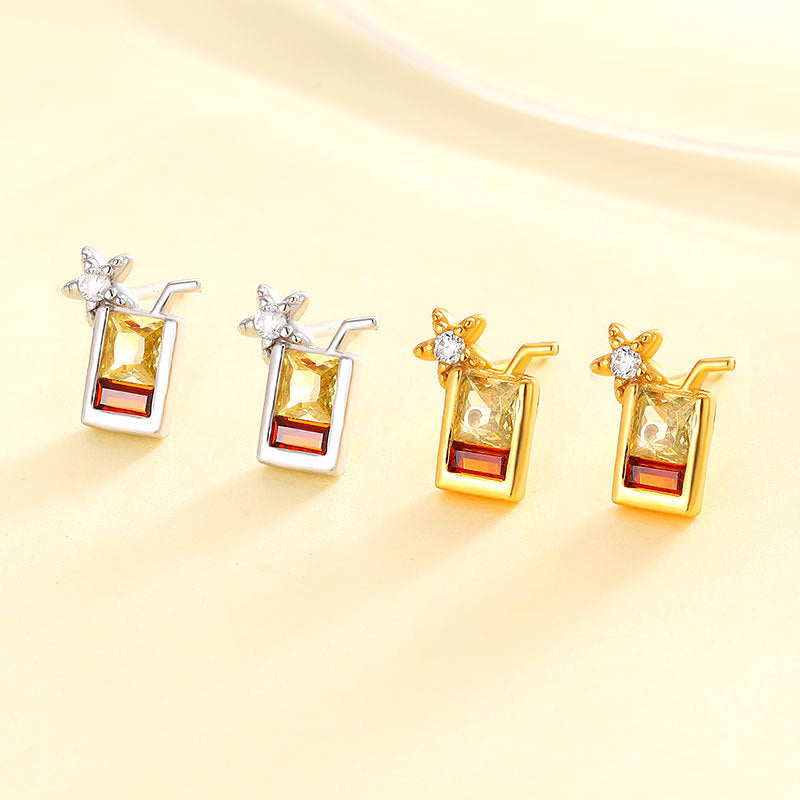 Sterling Sier Ice Cream Lollipop Temperament Entry Lux Dessert Earrings