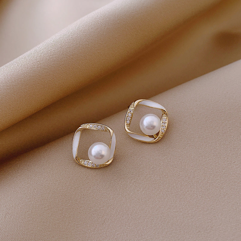 Women's Sier Pin Korean Style High Sense Special Earrings