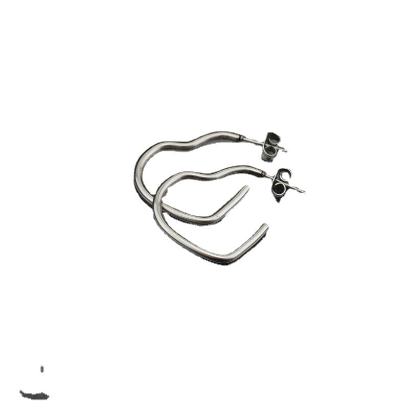 Love Five-star Square Ear Cold Wind Rings