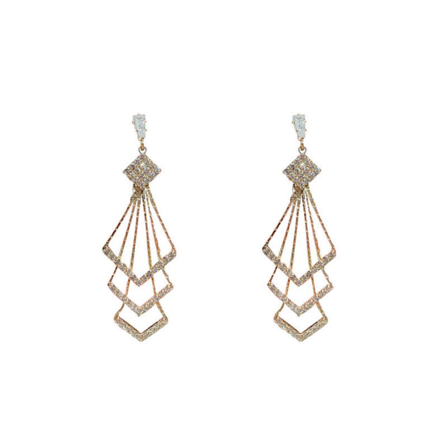 Women's Fashionable Long Tassel Temperament Sier Ear Rings