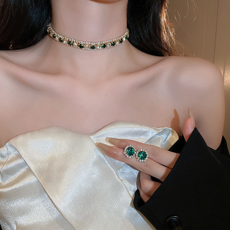 Women's High-grade Accessories Clavicle Chain Super Shiny Necklaces