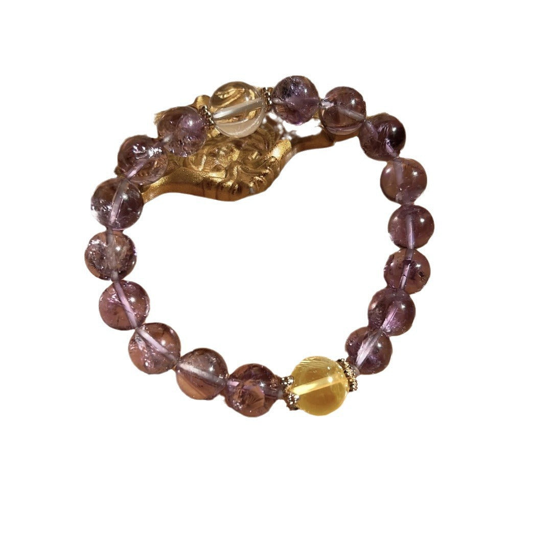 Nine Purple Era Crystal High Frequency Rainbow Flash Brazil Wisdom Bracelets