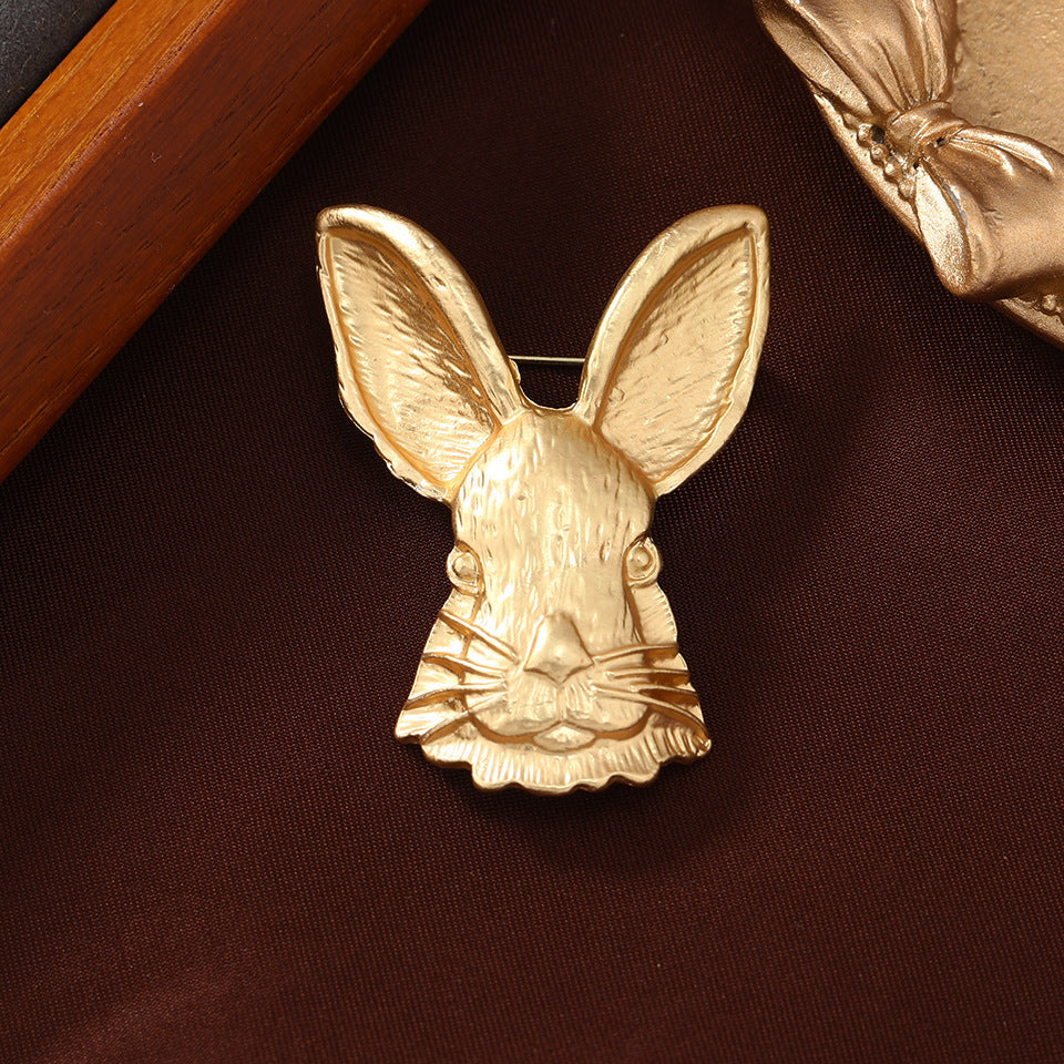Rabbit Brooch Retro Animal Pin Cute Female Bag Brooches