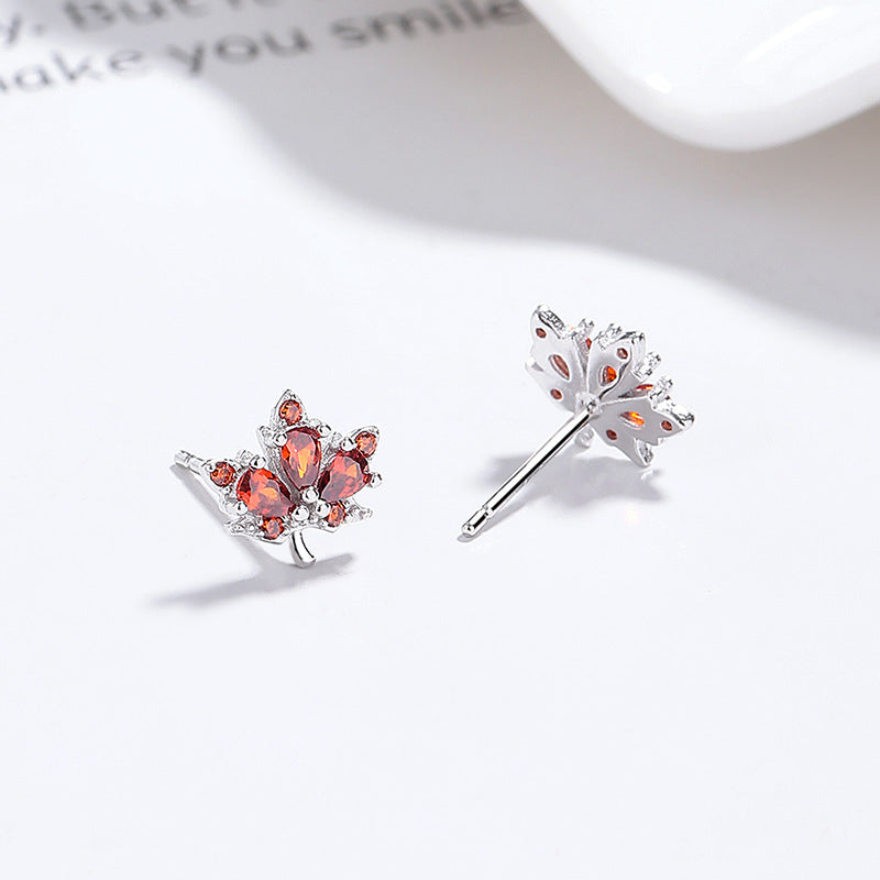 Fresh Red Diamond Ear Bone Unique Earrings