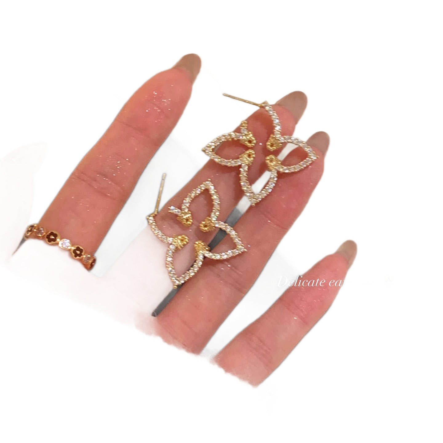 Women's Diamond Clover High-grade Old Money Style Earrings