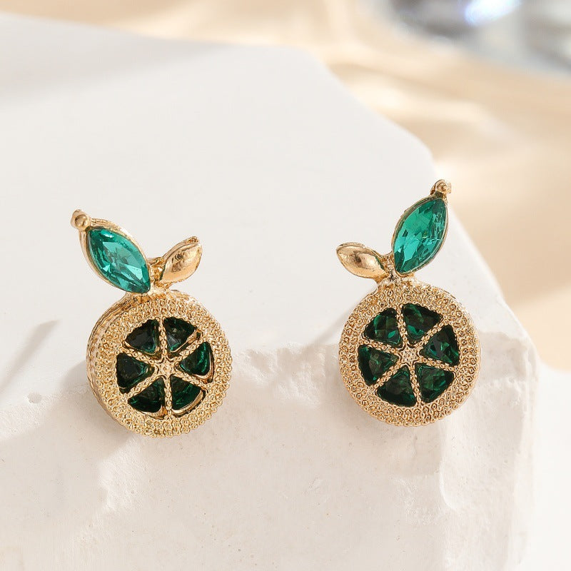 Sier Needle Fresh Sweet Lemon Fashion Rings