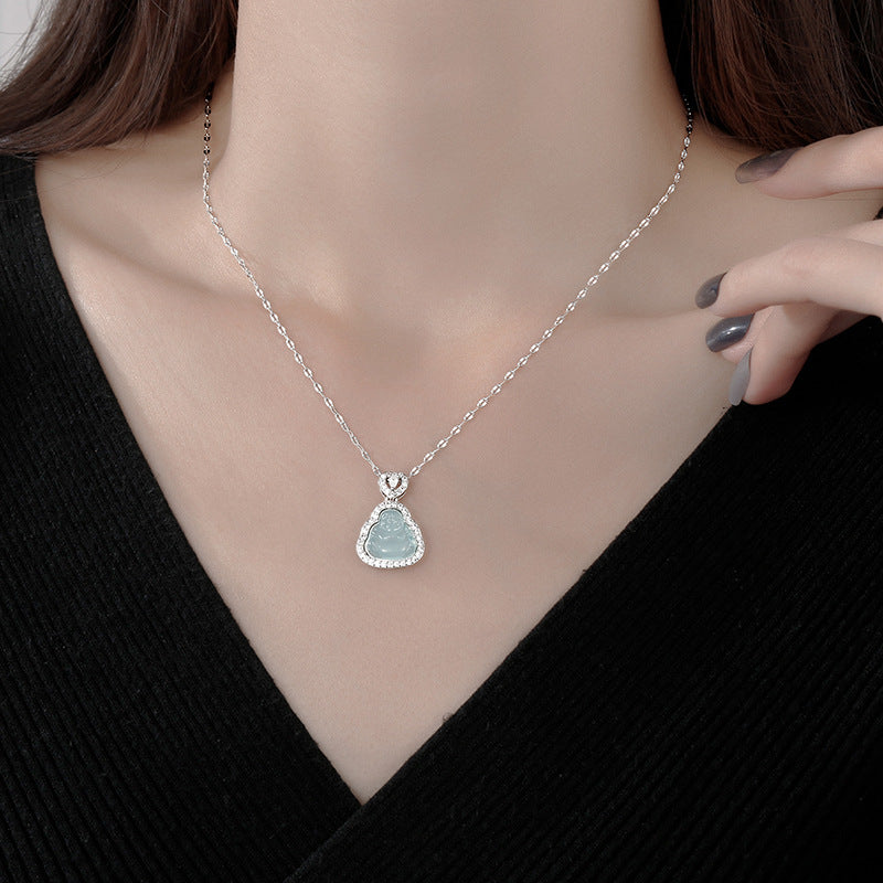 Women's Chinese Style Simple Buddha For Light Luxury Necklaces