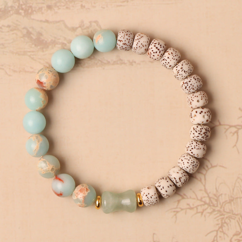 Natural Bodhi Stone Right Rain Amusement Article Light Bracelet