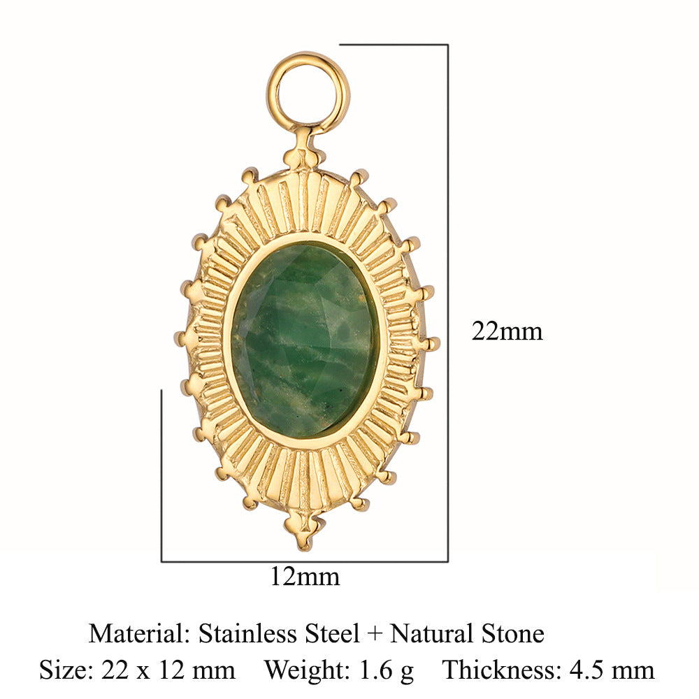 Steel Water Drop Shape Ornament Accessories Pendants